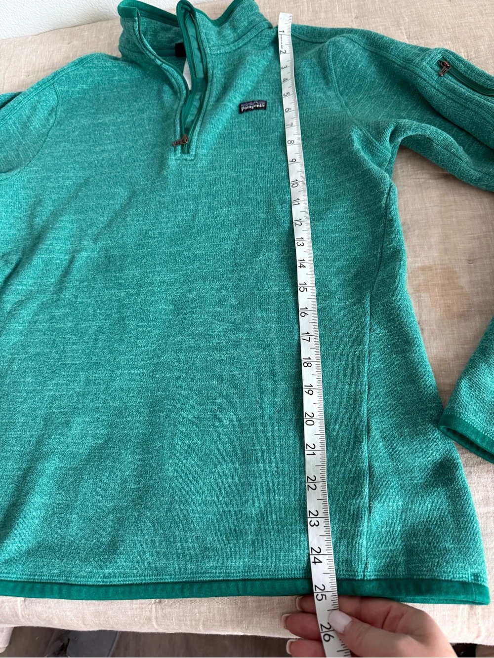 Patagonia Women’s 1/4 Zip Better Sweater in Emerald Green Size Large - Picture 7 of 10